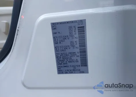 2014 Infiniti Qx60 z USA, uszkodzony, nr VIN 5N1AL0MM0EC516708